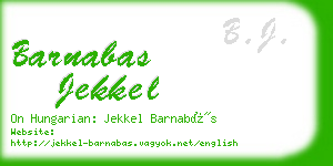 barnabas jekkel business card